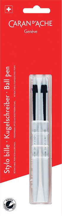 Actual product image Caran d'Ache 825 Kugelschreiber im Blister (Black, 2 x)