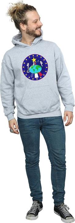Actual product image Nasa Mens Classic Globe Astronauts Hoodie (S)