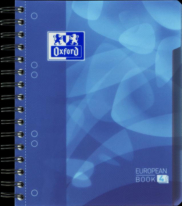 Actual product image Oxford School A5+ Polypropylene Cover Twin Wire 6 Holes Projectbook Ruled 240 Pages Blue Scribzee® Compatib (A5, Lined, Soft cover)