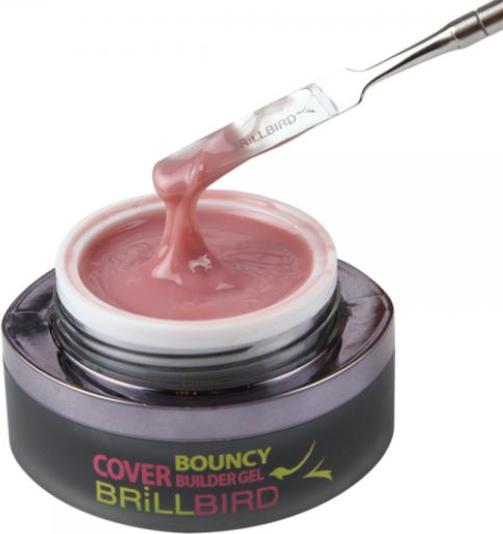 BrillBird Gel costruttore di copertura rimbalzante SCURO 50ml (Dark, Smalto per unghie effetto gel)