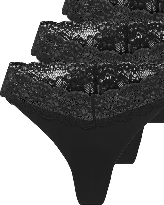 Actual product image Only Onlchloe Lace S.S Thong 3-Pack Acc Noos (XS, pack of 3)