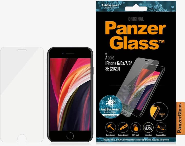 Actual product image PanzerGlass standard fit (1 Piece, Apple iPhone 6, Apple iPhone 6s, Apple iPhone 7, Apple iPhone 8, Apple iPhone SE (2nd Gen), Apple iPhone SE (3rd Gen))