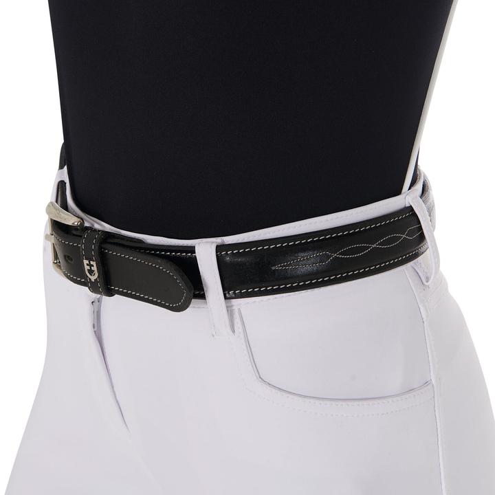 Image du produit Equestro Ceinture en cuir avec broderie double couture (95)