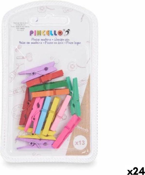 Produktbild Pincello Klammern klein Bunt Holz (24 Stück) (24 x)
