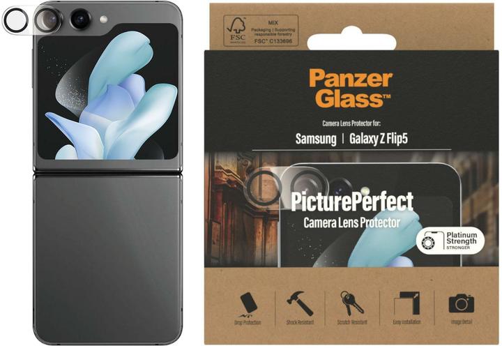 Actual product image PanzerGlass PicturePerfect Camera Lens Protector Samsung Galaxy Z Flip 5 (1 Piece, Samsung Galaxy Z Flip5)