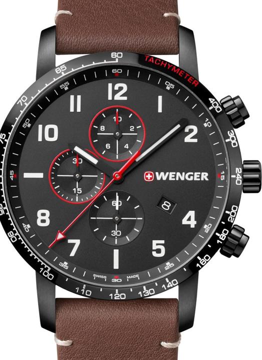 Immagine prodotto Wenger Attitudine Chrono (Orologio da polso analogico, Cronografo, Fatto in Svizzera, 44 mm)