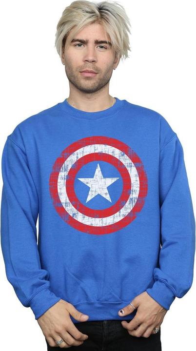 Produktbild Avengers Captain America Scratched Shield Sweatshirt (XL)
