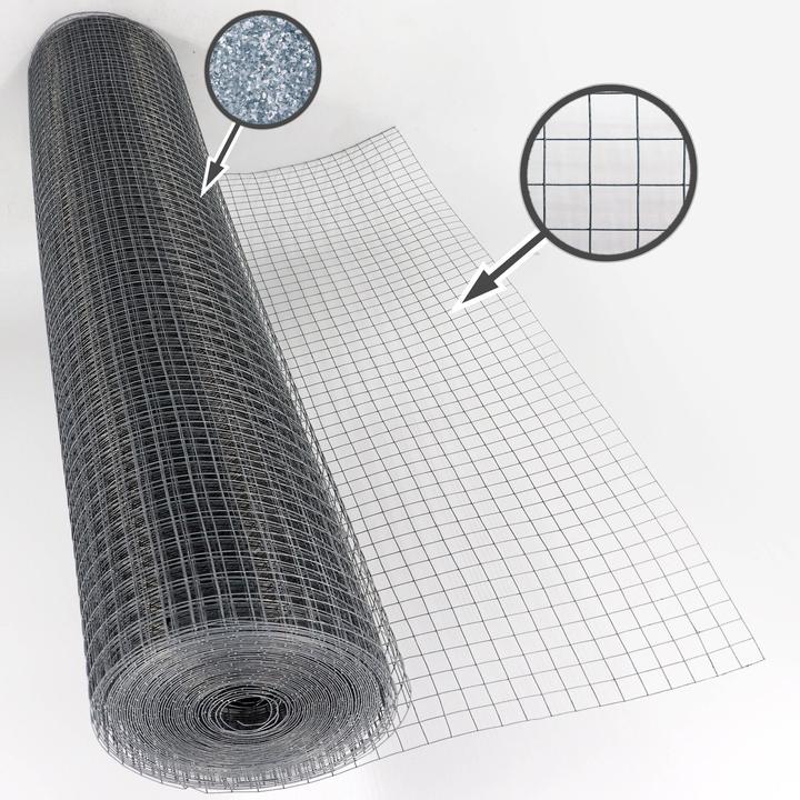 Actual product image Aquagart 200m x 1m Volierendraht Drahtgitter Schweissgitter Drahtgeflecht Drahtzaun