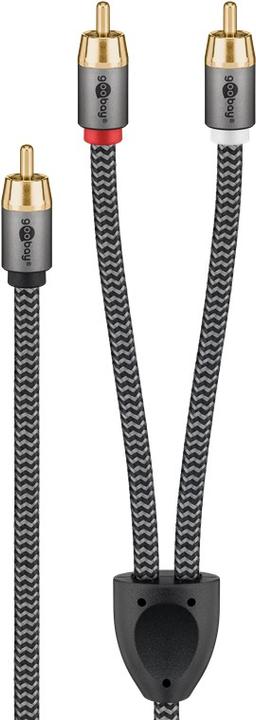 Produktbild Goobay Cinch Y-Kabel, 2 m, Sharkskin Grey (2 m, Cinch)