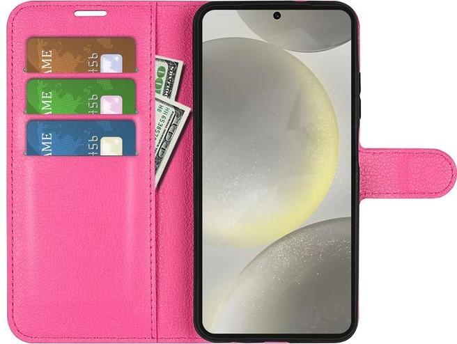 Actual product image MU Classic Litchi Leather Bookcover Series (Samsung Galaxy S24 FE)