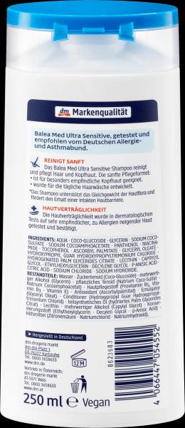 Immagine prodotto dm Balea MED Ultra sensibile (250 ml, Shampoo liquido)