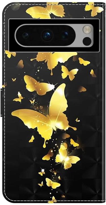 Produktbild Cover-Discount Google Pixel 8 Pro - Etui Glitzer Effekt Schmetterling gold (Google Pixel 8 Pro)