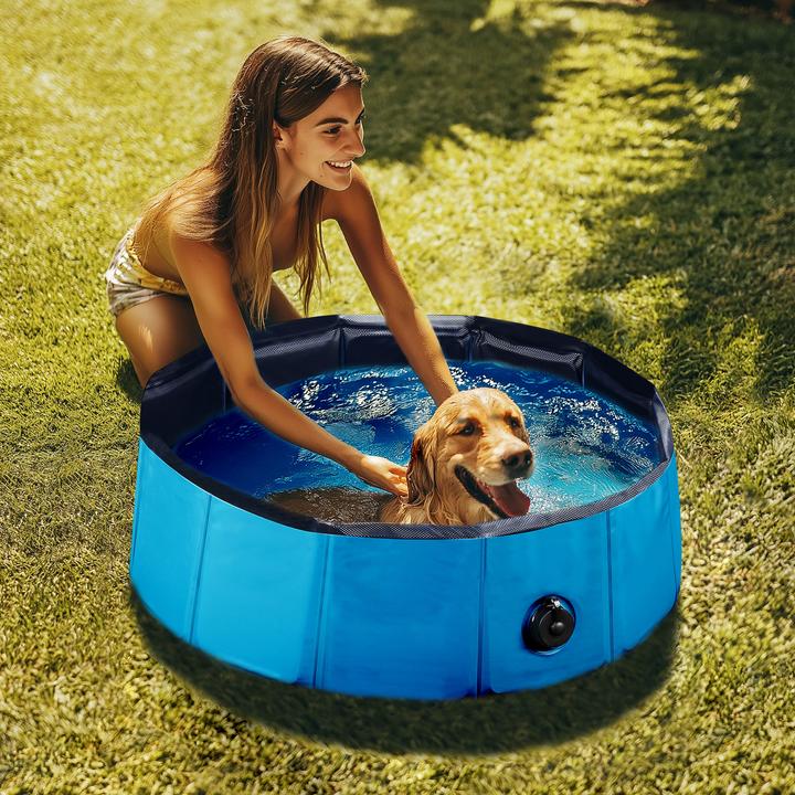 Produktbild Wiltec Fudajo Hundepool 80x20cm Hundeschwimmbad Hundeplanschbecken Hundebadewanne (Hundepool)