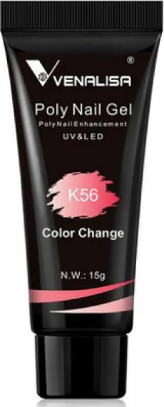Venalisa Poly Gel K56 Rosa Coral Color Change (Kunstnägel, Rosa Coral Color Change)