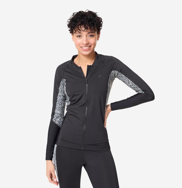 Produktbild Nabaiji Aquafitness-Shirt Phoebe langarm Reissverschluss Aquagym Aqua-Cycling schwarz (42)