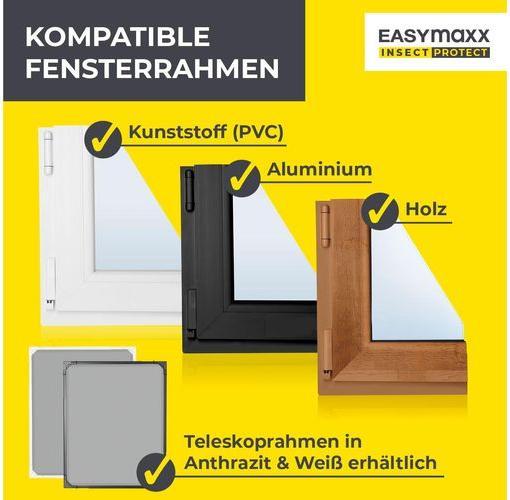 Immagine prodotto Easymaxx Zanzariera telescopica bianca (140 x 120 cm)