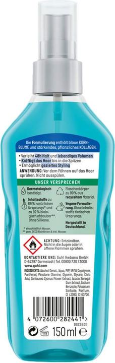 Immagine prodotto Guhl Spray Styling a lunga durata per asciugatura attiva (150 ml)