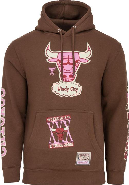 Mitchell & Ness Fleece Hoody - BROWN SUGAR Chicago Bulls - S (S)