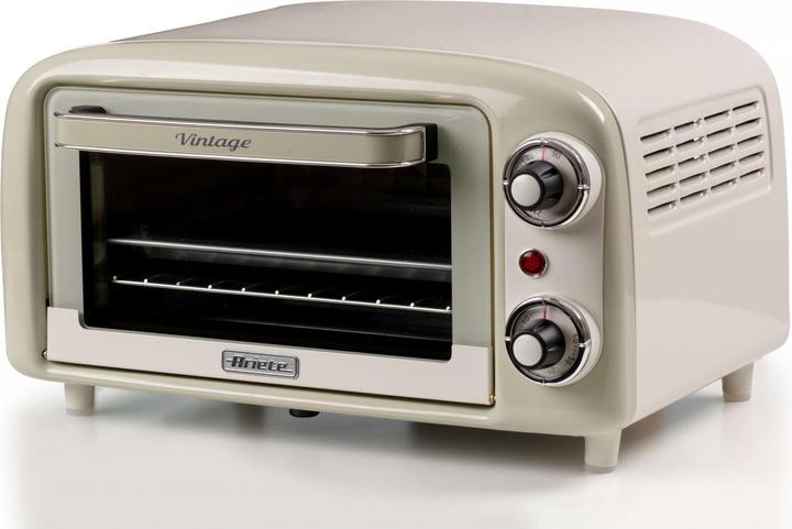 Produktbild Ariete Mini-Backofen Vintage Beige (weiss/hellgrün, 800 Watt, 10 Liter)