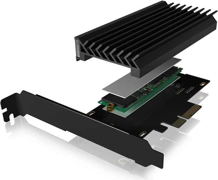 Actual product image Icy Box ARGB PCIe IcyBox expansion card for one M.2 NVMe SSD