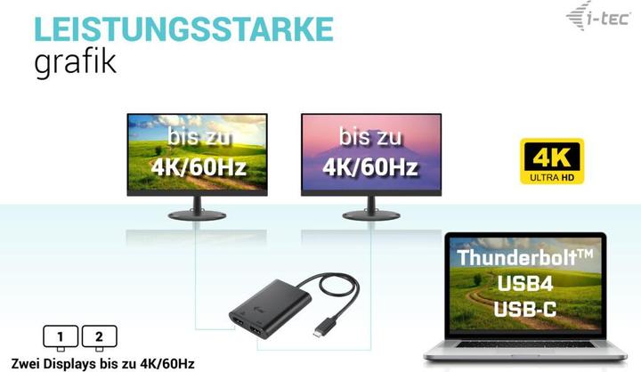 Produktbild i-tec USB-C zu (Thunderbolt, USB Typ-C, USB, Thunderbolt 3, 6 cm)