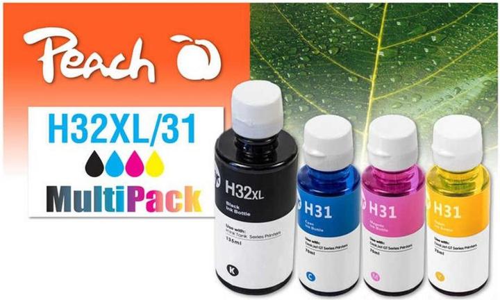 Actual product image Peach Ink set CISS 32XL/31 Multipack (M, FC, C, Y)