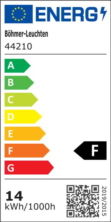 Energy Label Böhmer Wall and ceiling light including built-in 14 W LED, diameter 10 x 10 cm, EEK A+ (1120 lm)
