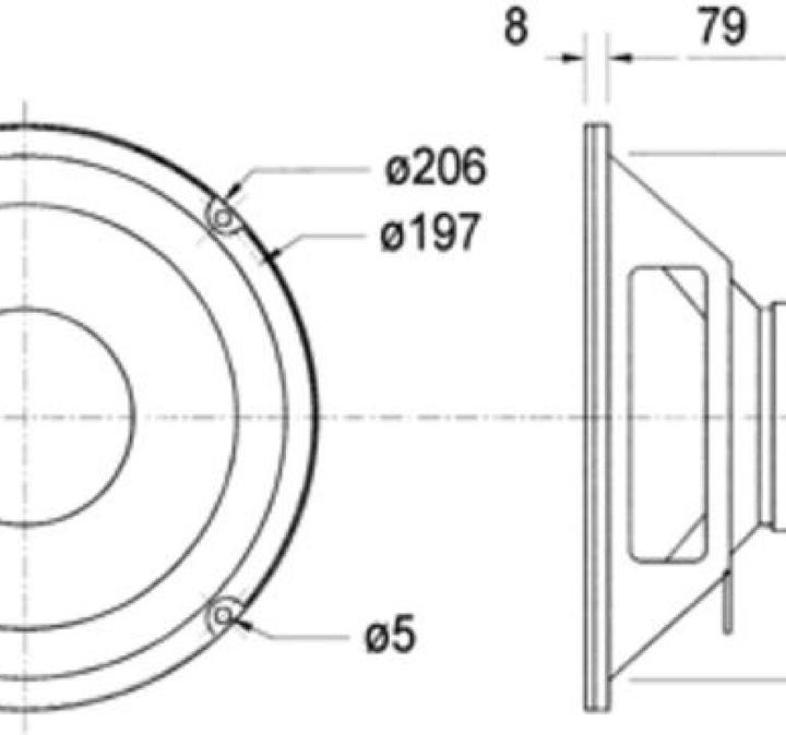 Produktbild Visaton HiFi-Tieftöner W 200, 8 Ohm