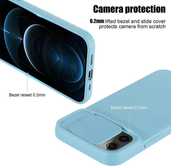 Immagine prodotto Cadorabo Cover in TPU con protezione della fotocamera (Apple iPhone 12 Pro Max)