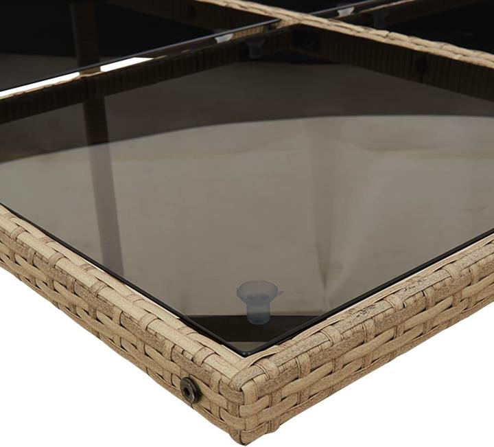 Produktbild VidaXL Gartenmöbel Essgruppe Gartengarnitur 13-tlg. Beigemischung Poly Rattan (220 cm)