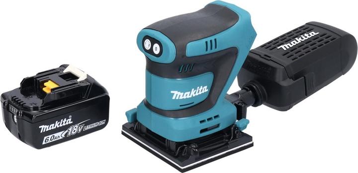 Actual product image Makita DBO481G1 Cordless Finishing Sander 112 x 102mm 18V + 1x Battery 6.0Ah - without Charger (Sander)
