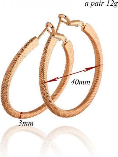 Actual product image Hermex Gold Plated LUXURY Earrings - Pink Gold (Copper alloy)