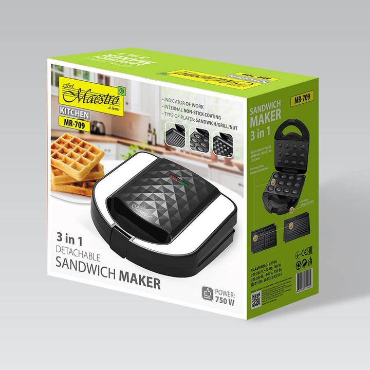 Immagine prodotto Maestro Opiekacz / sandwich 3w1 750W MR-709