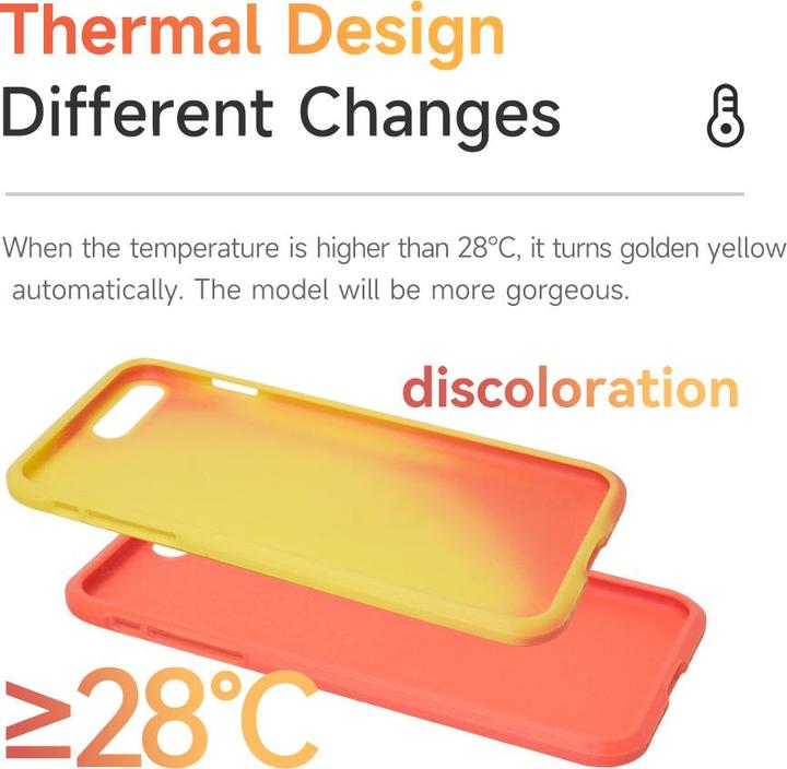 Actual product image eSUN TPU-95A Color Change by Temp Elastic Filament 1.75mm 1Kg (TPU, 1.75 mm, 1000 g)