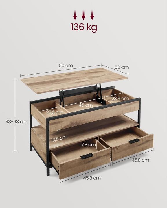 Produktbild Vasagle Olivia (100 x 50 x 63 cm)