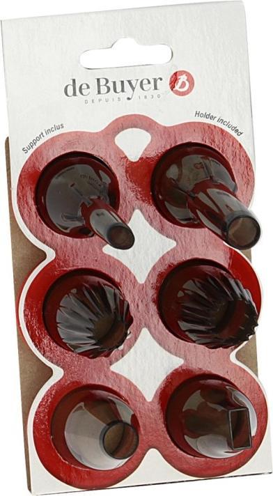 de Buyer Set de garniture : 6 Tulles En Tritan Avec Socle (Embout)