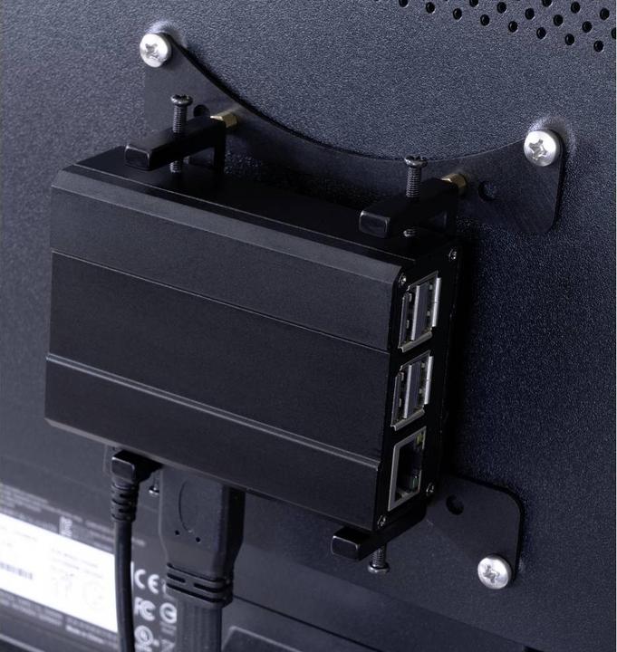 Actual product image Joy-it Mounting kit for top-hat rail mounting Black
