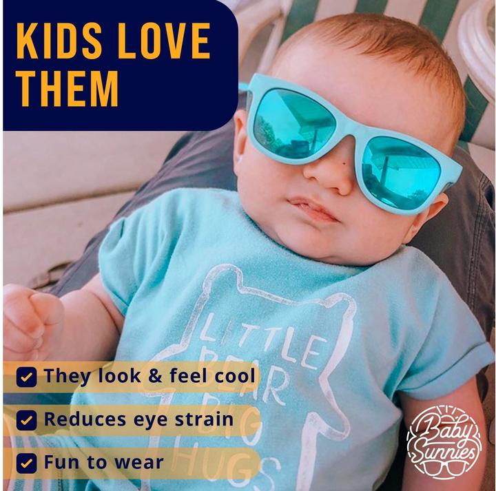 Image du produit Baby Sunnies Kinder-Sonnenbrille mit Band Hellblau