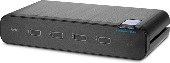 Produktbild Belkin F1DN204KVM-UNN4, 3840 x 2160 Pixel, 4K Ultra HD, Rack-Einbau, Schwarz