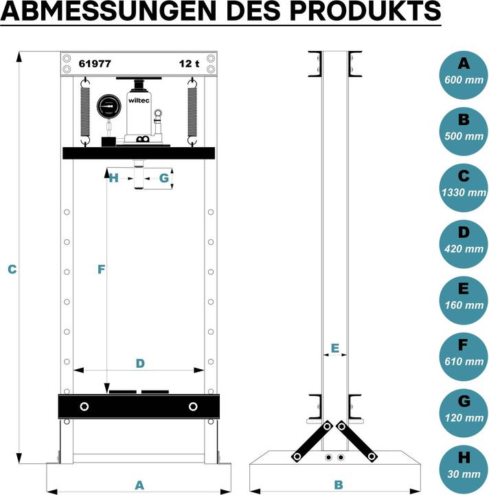 Actual product image Wiltec Werkstattpresse