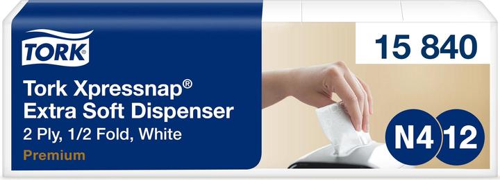 Actual product image Tork 500 Servietten Xpressnap® Extra Soft hochweiss 2-lagig 16,5 x10,65 cm (8 x)