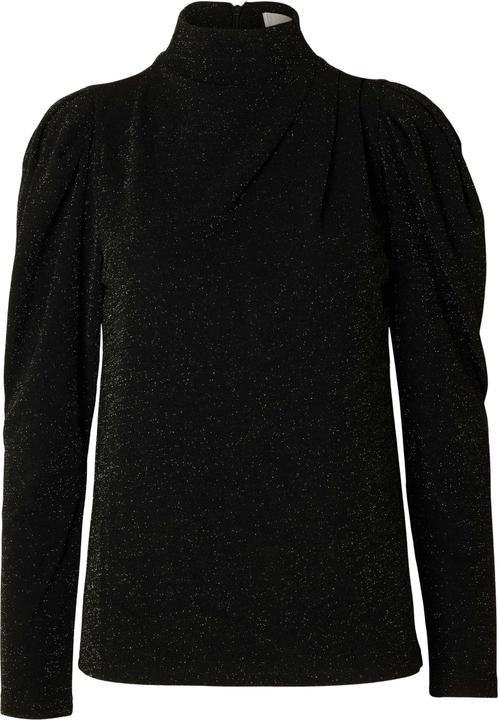 Selected Femme Drapiertes Oberteil mit langen Ärmeln