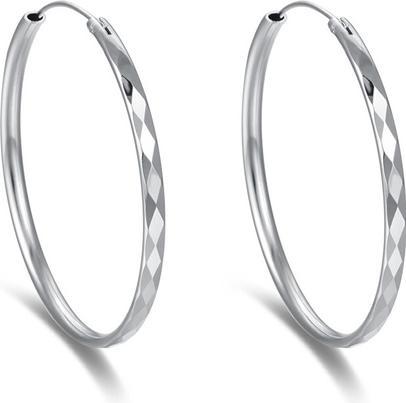Produktbild Beneto Timeless round earrings made of silver AGUC2271 - Diameter: 4.5 cm (L)