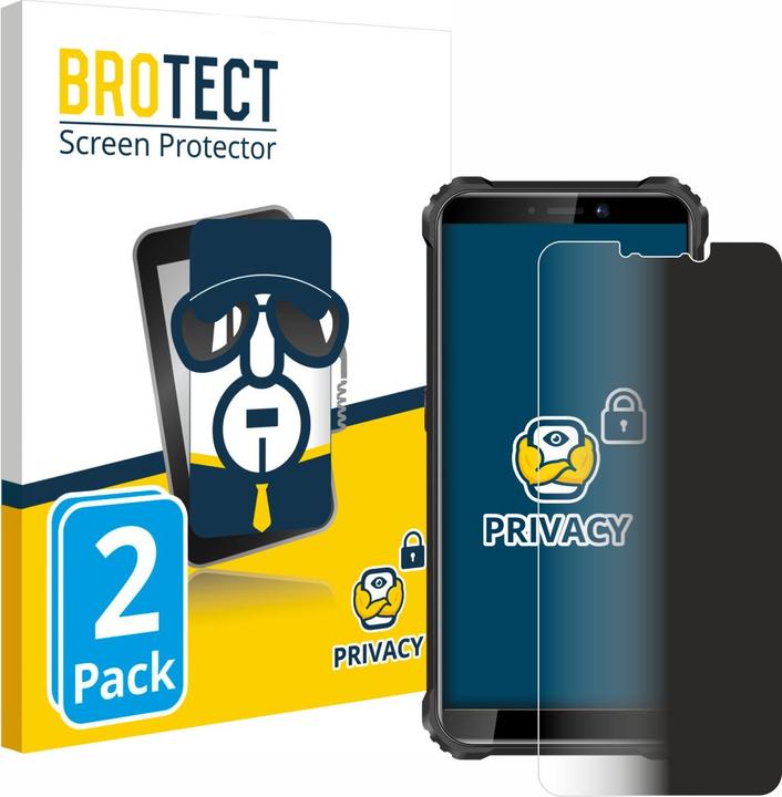 Actual product image BROTECT Anti-spy privacy film Blue light protection film (2 Piece, Oukitel WP5)