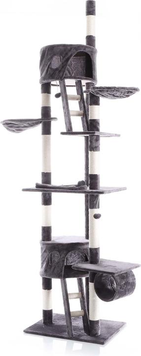 Produktbild Wiltec Kratzbaum 240–260cm Katzenkratzbaum deckenhoch Kletterbaum (260 cm, Dunkelgrau)
