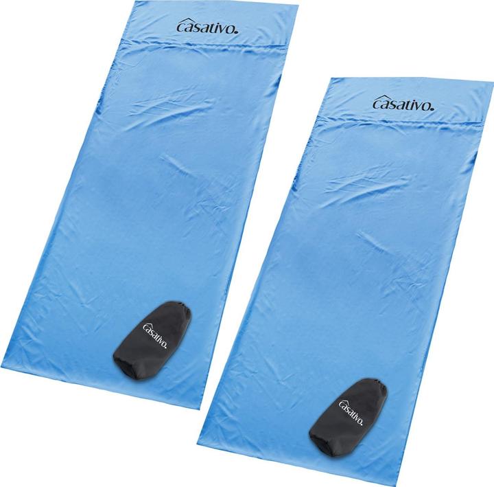 Image du produit Casativo Lot de 2 sacs de couchage de refuge ultralégers en microfibre respirante (210 cm)