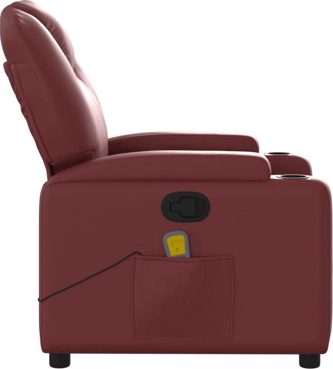 Image du produit VidaXL Fauteuil de massage vin rouge similicuir,Couleur : vin rouge,Matériaux