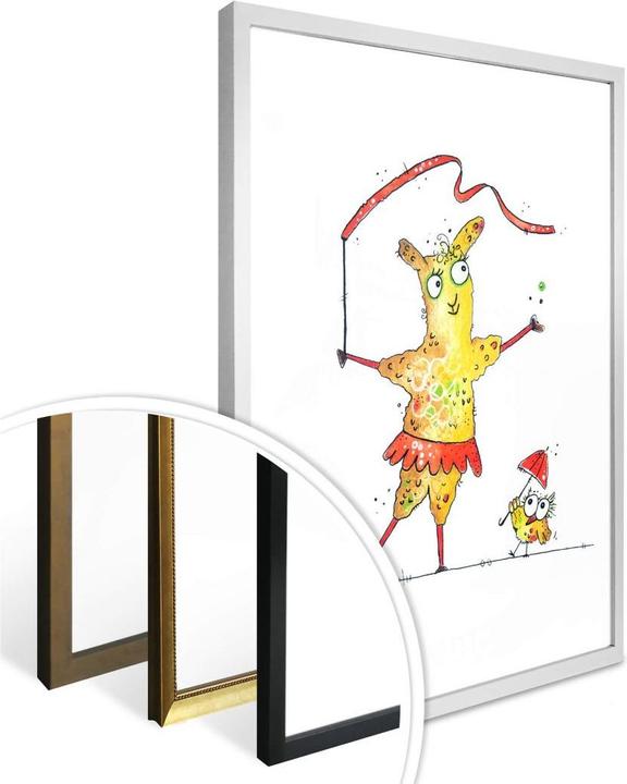 Actual product image Trenddeko Dancing Lama (30 x 40 cm)
