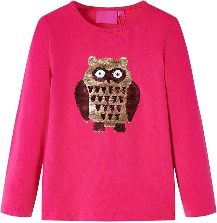 Produktbild VidaXL Kinder-Langarmshirt Knallrosa 116,Material: 95 % Baumwolle (116)