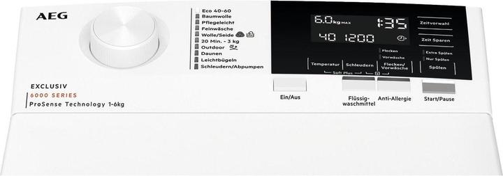 Produktbild AEG LTR6E61269 (6 kg, Oben)